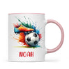 Custom Kids Soccer Mug – Personalised Name Gift for Young Football Fans