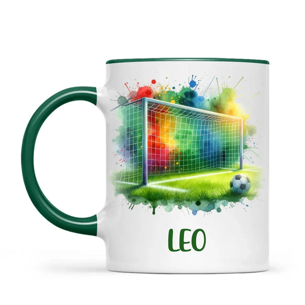 Personalised Football Mug for Kids – Custom Name Soccer Gift for Young Players