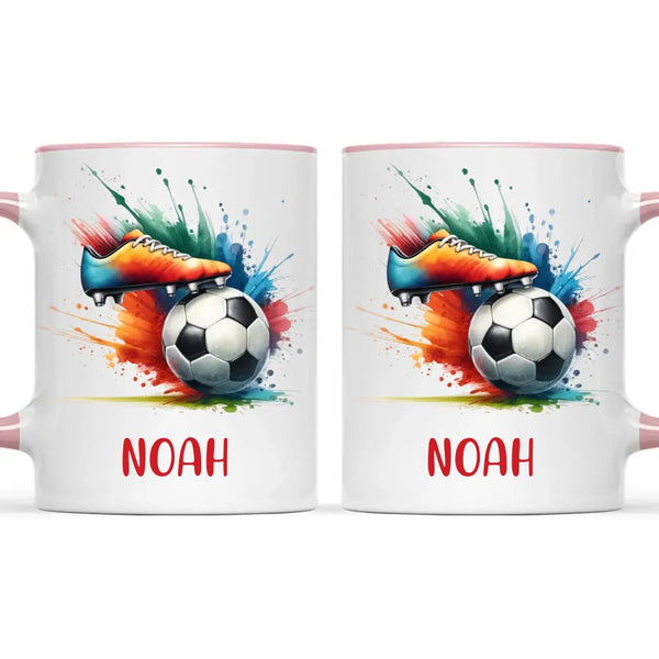 Custom Kids Soccer Mug – Personalised Name Gift for Young Football Fans