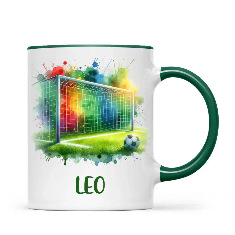 Personalised Football Mug for Kids – Custom Name Soccer Gift for Young Players