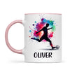 Personalised Kids Soccer Mug with Name – Custom Football Gift for Young Players