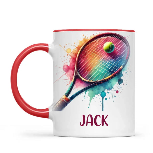 Custom Kids Tennis Mug – Personalised Name Gift for Young Tennis Lovers