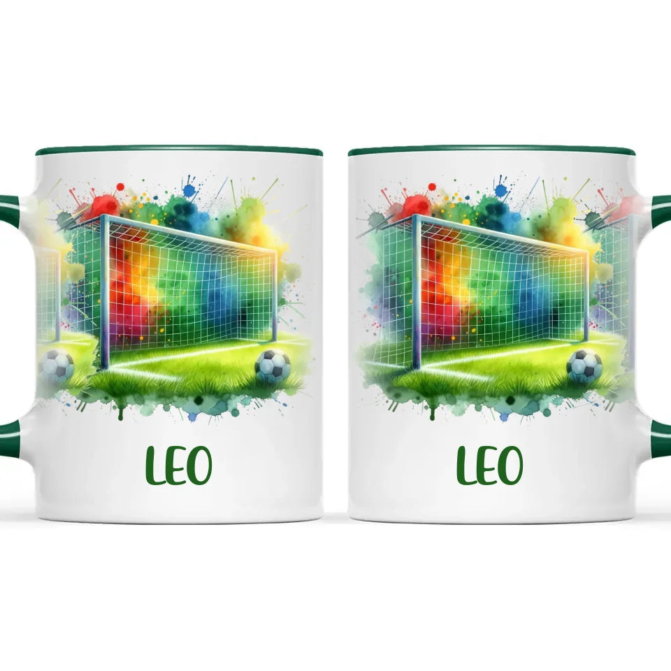 Personalised Football Mug for Kids – Custom Name Soccer Gift for Young Players