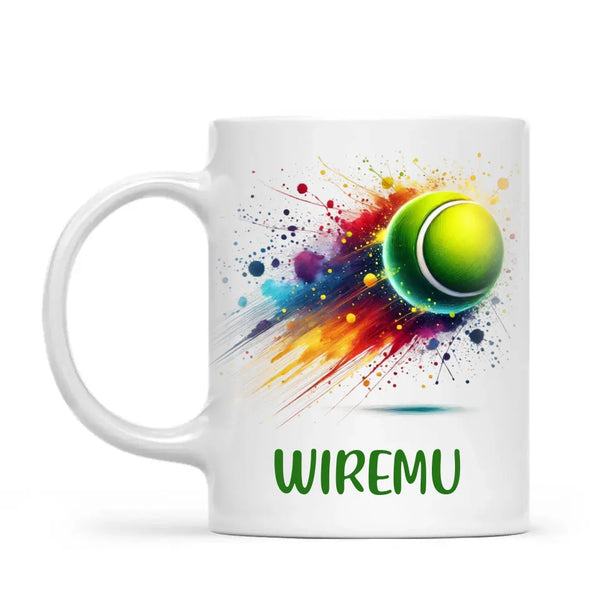 Personalised Kids Tennis Mug with Name – Custom Tennis Gift for Young Players