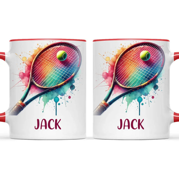 Custom Kids Tennis Mug – Personalised Name Gift for Young Tennis Lovers