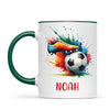 Custom Kids Soccer Mug – Personalised Name Gift for Young Football Fans