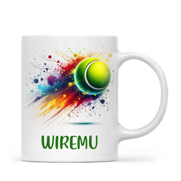 Personalised Kids Tennis Mug with Name – Custom Tennis Gift for Young Players