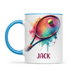 Custom Kids Tennis Mug – Personalised Name Gift for Young Tennis Lovers