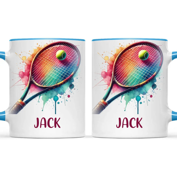 Custom Kids Tennis Mug – Personalised Name Gift for Young Tennis Lovers