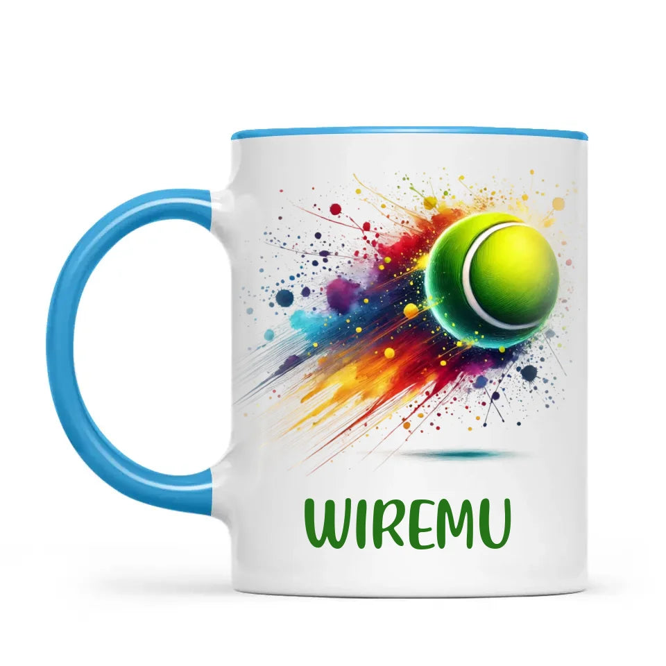 Personalised Kids Tennis Mug with Name – Custom Tennis Gift for Young Players