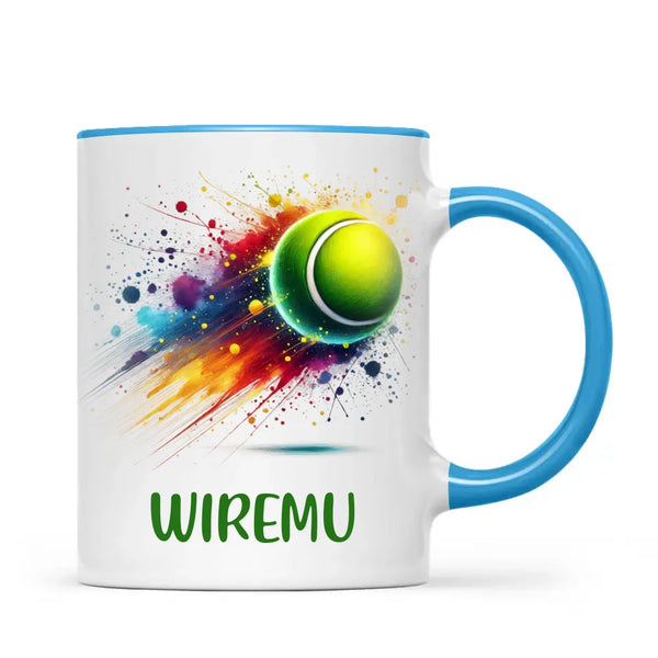 Personalised Kids Tennis Mug with Name – Custom Tennis Gift for Young Players