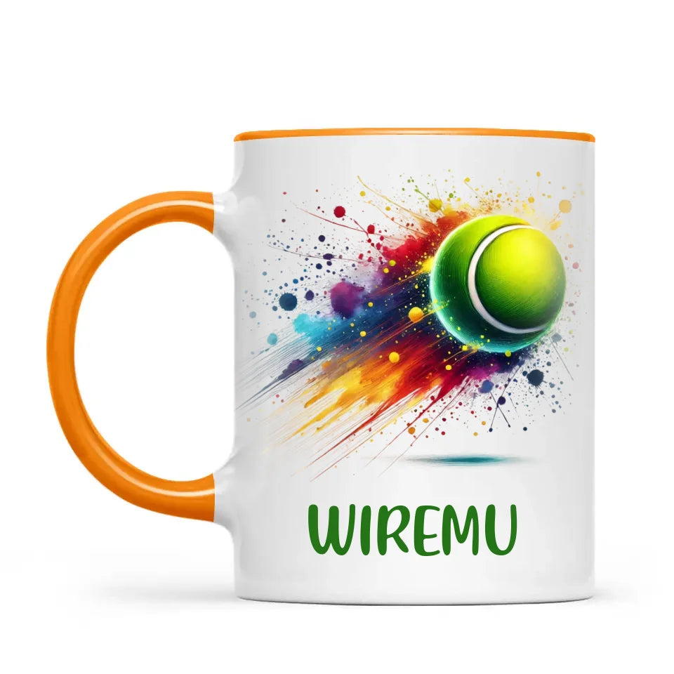 Personalised Kids Tennis Mug with Name – Custom Tennis Gift for Young Players