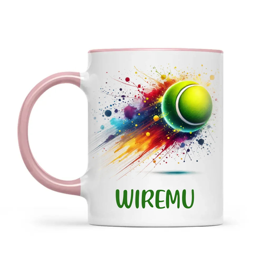 Personalised Kids Tennis Mug with Name – Custom Tennis Gift for Young Players