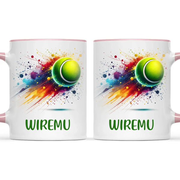 Personalised Kids Tennis Mug with Name – Custom Tennis Gift for Young Players