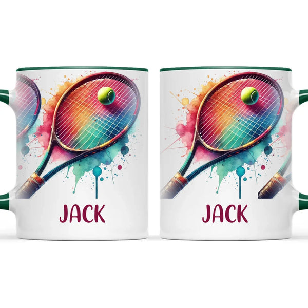 Custom Kids Tennis Mug – Personalised Name Gift for Young Tennis Lovers