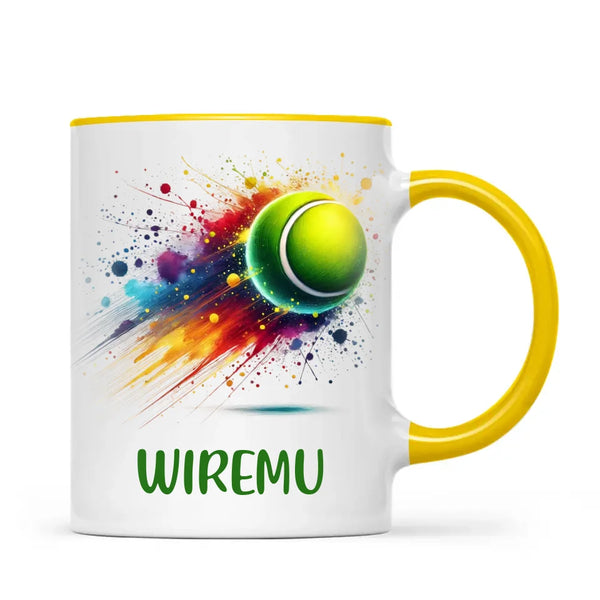 Personalised Kids Tennis Mug with Name – Custom Tennis Gift for Young Players