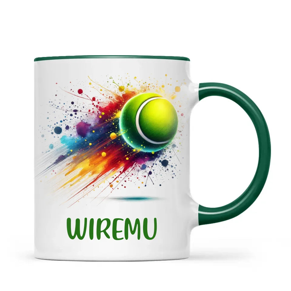 Personalised Kids Tennis Mug with Name – Custom Tennis Gift for Young Players