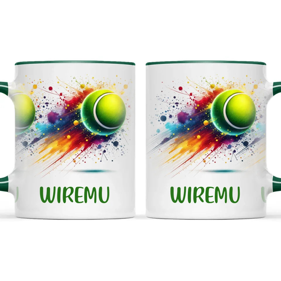 Personalised Kids Tennis Mug with Name – Custom Tennis Gift for Young Players