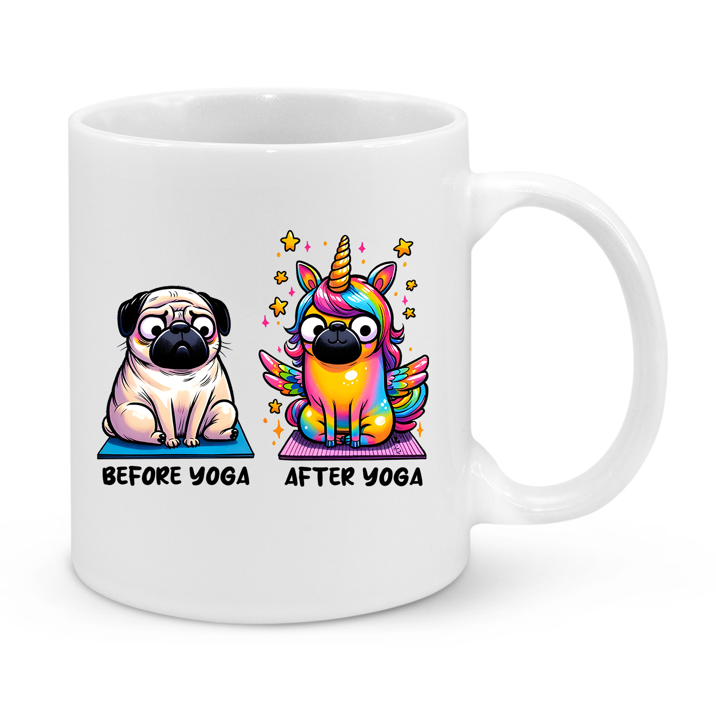 Before Yoga-After Yoga-Novelty Mug