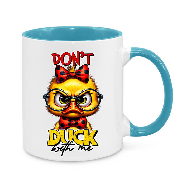 Funny Duck Mug – "Don’t Duck With Me" – Hilarious 11oz Coffee Cup – Perfect Gift for Sarcasm Lovers & Sassy Mornings