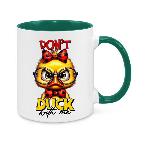 Funny Duck Mug – "Don’t Duck With Me" – Hilarious 11oz Coffee Cup – Perfect Gift for Sarcasm Lovers & Sassy Mornings