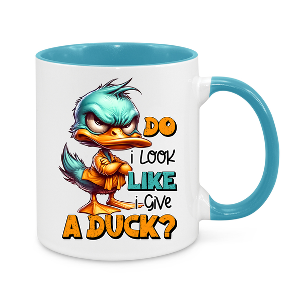 Funny Duck Mug – "Do I Look Like I Give a Duck?" – Hilarious 11oz Coffee Cup – Perfect Gift for Sarcasm Lovers & Sassy Mornings