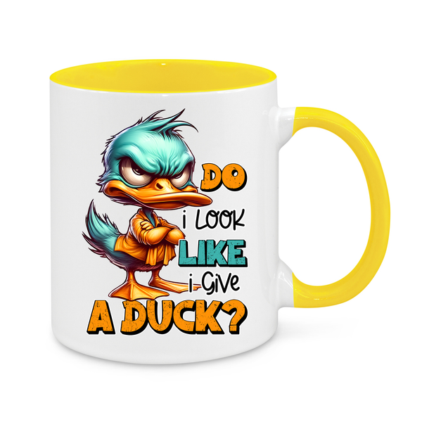 Funny Duck Mug – "Do I Look Like I Give a Duck?" – Hilarious 11oz Coffee Cup – Perfect Gift for Sarcasm Lovers & Sassy Mornings