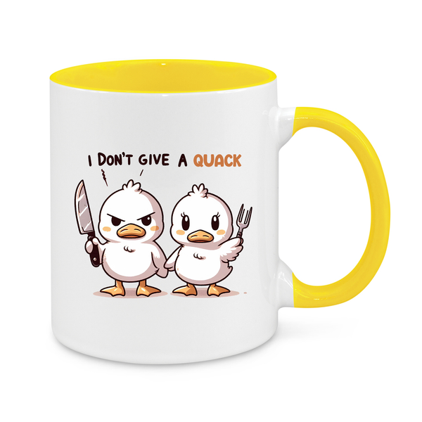 Funny Duck Mug – "I Don’t Give a Quack" – Hilarious 11oz Coffee Cup – Sarcastic Gift for Animal Lovers & Office Humor