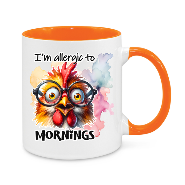 I'm Allergic to Mornings – Funny Chicken Mug | Coffee Lover’s Essential