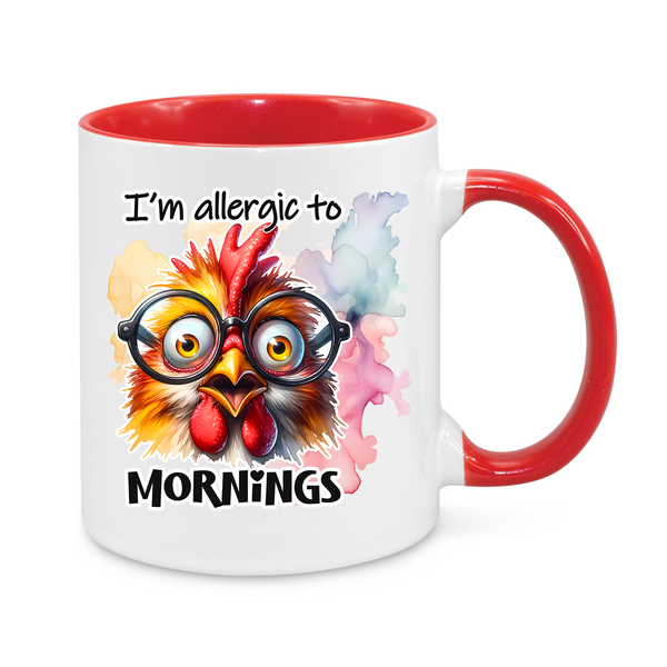 I'm Allergic to Mornings – Funny Chicken Mug | Coffee Lover’s Essential