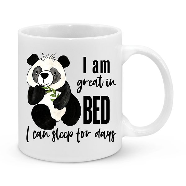 I Am Great in Bed – Funny Panda Mug | Sleep Lover’s Gift