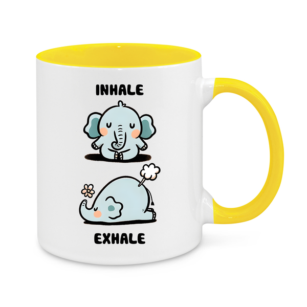 Inhale-Exhale-Novelty Mug