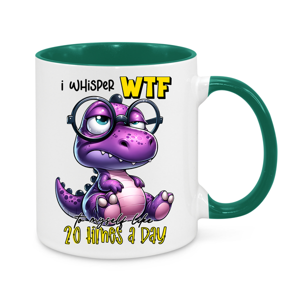 Grumpy Dino – Personalised Funny Coffee Mug for Morning Struggles