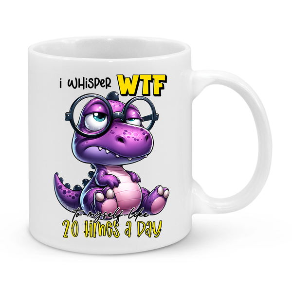 Grumpy Dino – Personalised Funny Coffee Mug for Morning Struggles