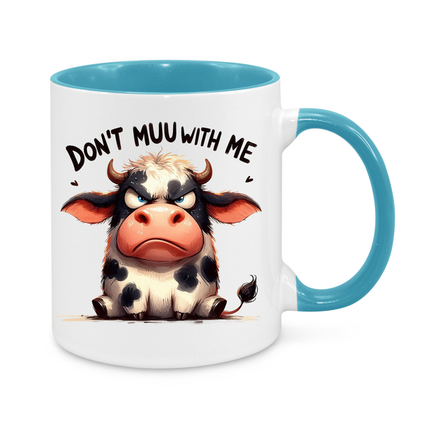 Funny Cow Mug – "Don’t Muu With Me" – Hilarious 11oz Coffee Cup – Perfect Gift for Sarcasm Lovers & Cow Enthusiasts