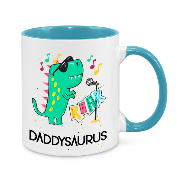 Daddysaurus Mug – Funny Dinosaur Dad Coffee Cup – Cool Gift for Fathers