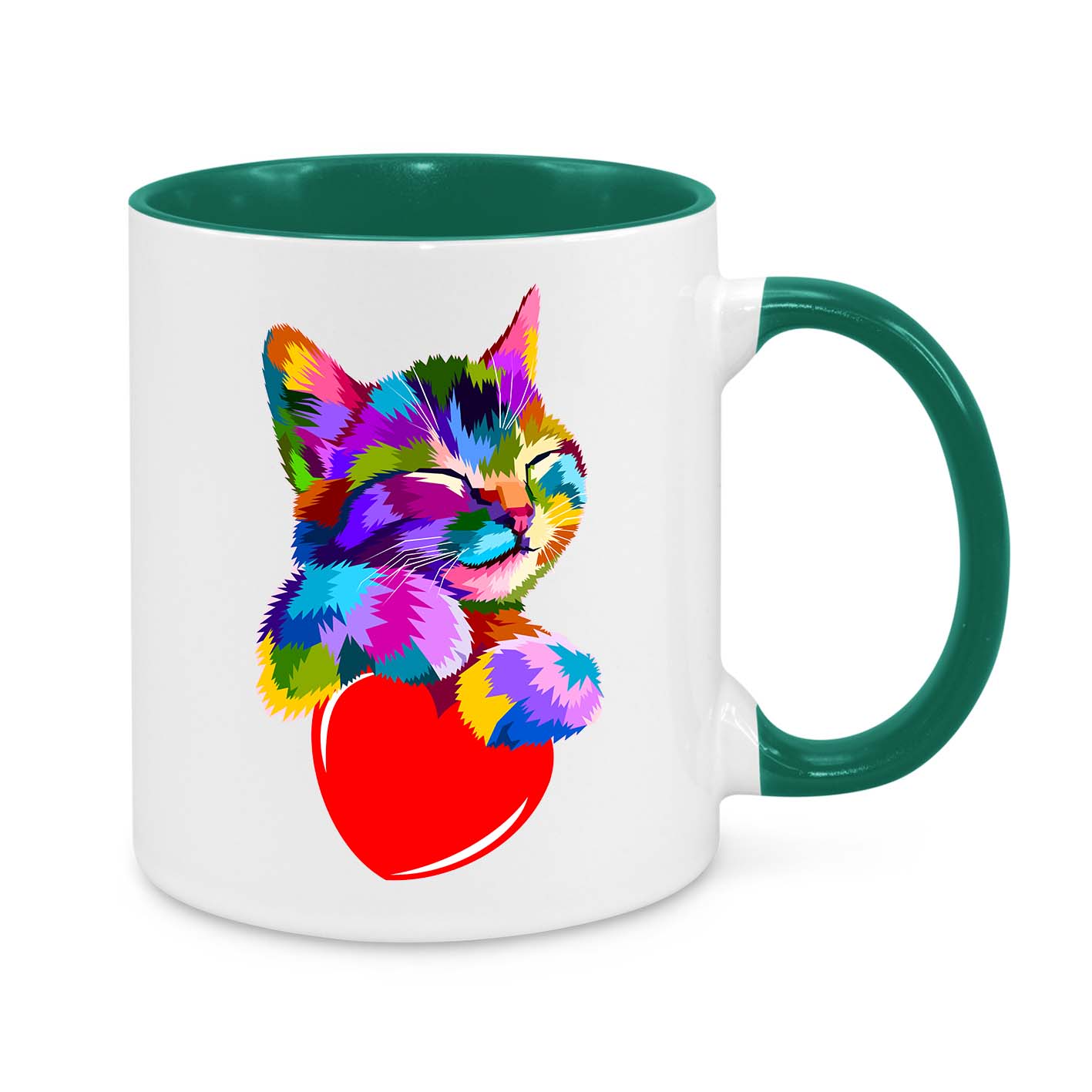 Kitty Heart Novelty Mug