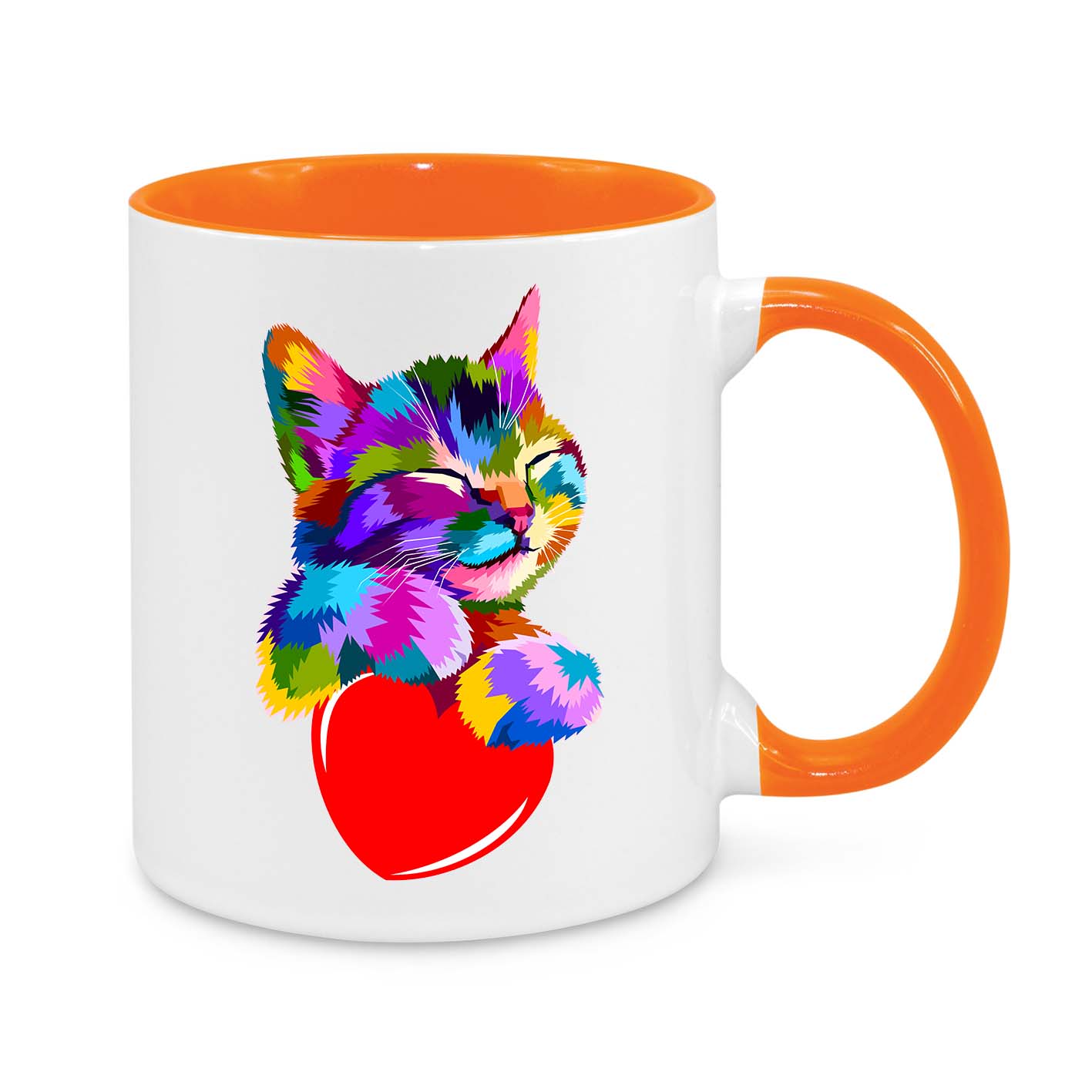 Kitty Heart Novelty Mug