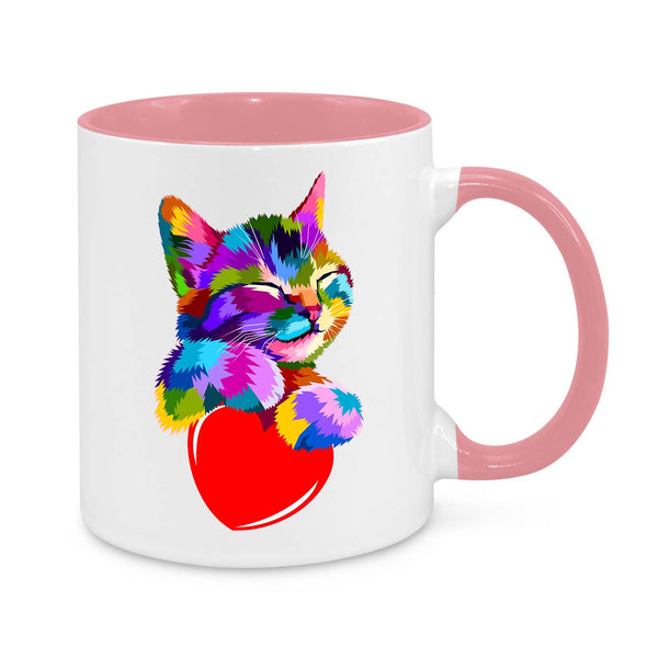 Kitty Heart Novelty Mug