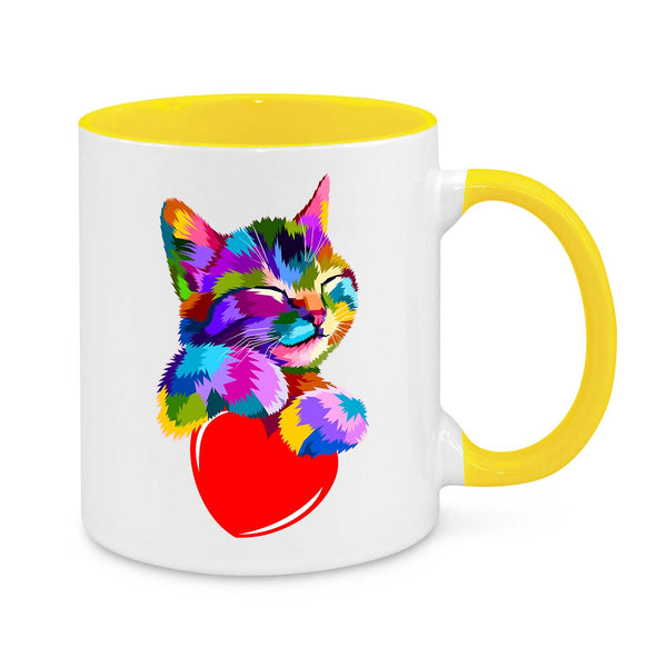 Kitty Heart Novelty Mug