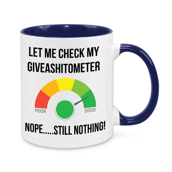 Funny Give-A-Sh*t-O-Meter Mug – Sarcastic Coffee Cup for Work & Home