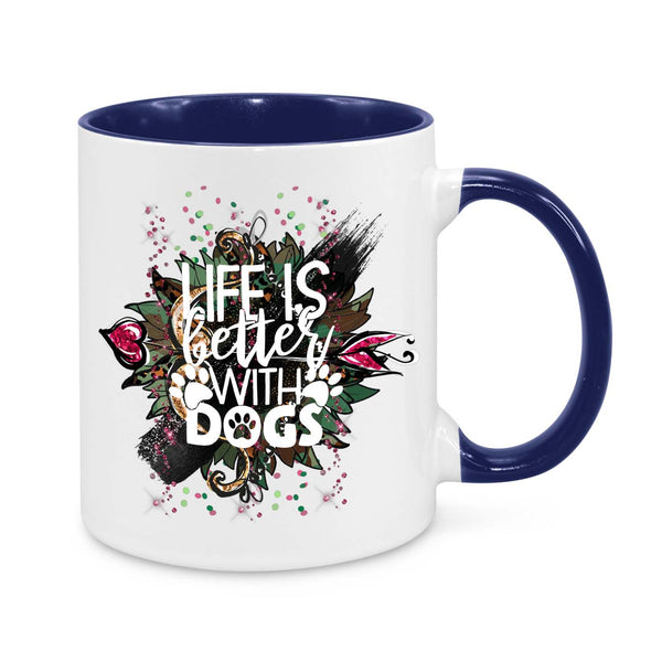 "Life is Better with Dogs" – Personalised Gift Mug for Dog Lovers