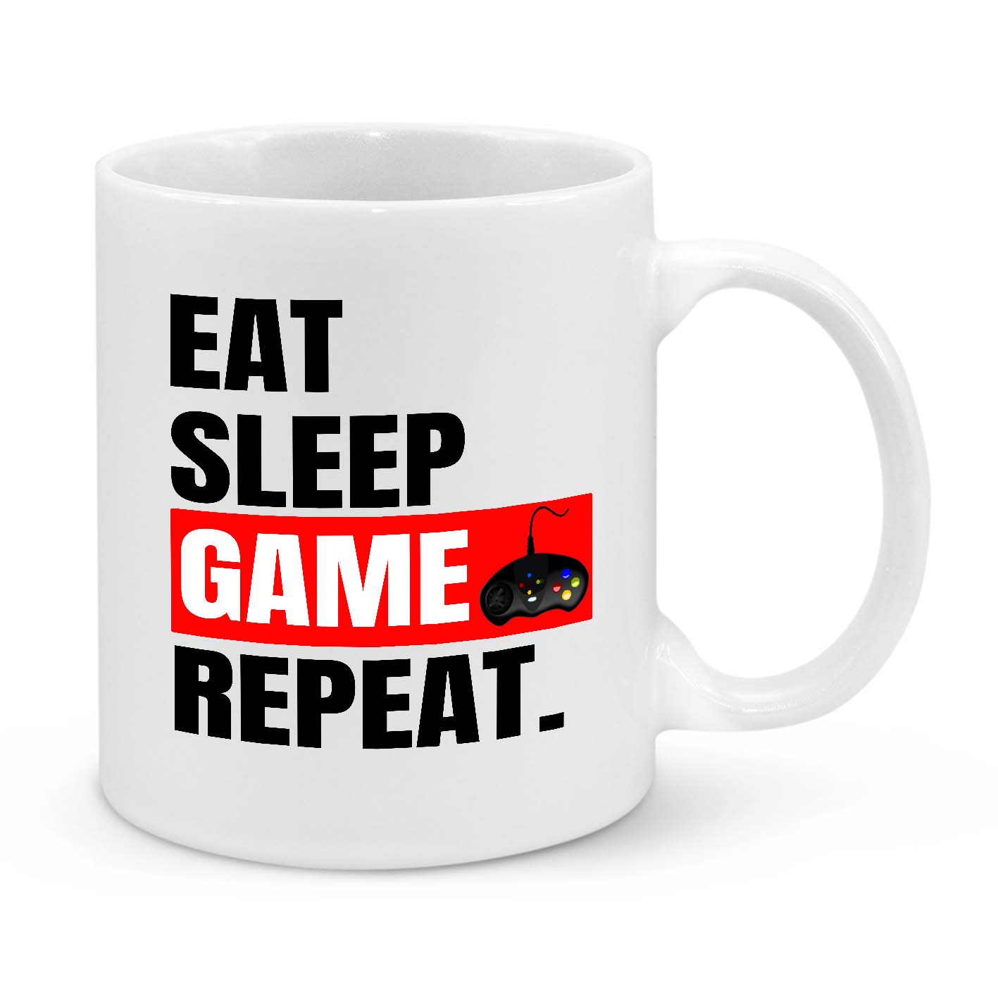 Eat-Sleep-Game-Repeat Novelty Mug