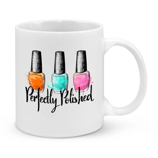 Perfectly Polished Mug – Cute Nail Polish Coffee Cup for Nail Technicians & Beauty Lovers